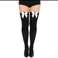 Women Over The Knee Hold Up Stockings Thigh High With white Bow Knee-High Socks / Garter Stockings price