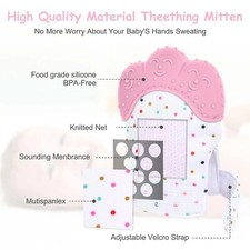 Food Grade Silicone Baby Teether Glove – Teething Mitten & Scratch Preventer UK Baby Gloves price