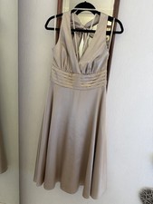 Debenhams Halter neck Dress Gold Size 12, Good Condition, has Been Dry cleaned Wedding Dress price