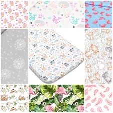 COT FITTED SHEET PATTERNED 100% cotton BED COVER 60x120 70x140 feather elephants Baby Bed Sheet price