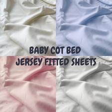 Cot Bed Fitted Sheet 100% Premium Cotton Jersey Toddler Bed Size 70x140cm Baby Bed Sheet price