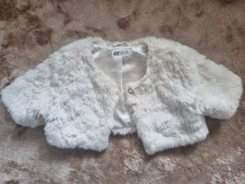 H&M Cream Fluffy Bolero cardigan sweater dress  cover girls 5-6 years Girls' Sweater & Cardigan & Knitwear price