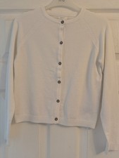 Next Girls White Cardigan Sweater Age 8 Years (8-9) Button Up Knit Long Sleeve Girls' Sweater & Cardigan & Knitwear price