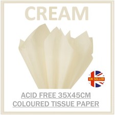 CREAM Tissue Paper Sheets - Acid Free Gift Wrapping - 35x45cm Wrapping Paper price