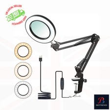 10X Magnifying Glass with Light & Clamp – LED Desk Lamp, 3 Colour Modes, Steples Magnifying Glass price