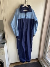 Vtg EIR CIS Men’s 52” Dark Light Blue Poly/bomull Overalls Jumpsuit Ski – UK L Men's Jumpsuit price