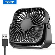 TOPK 4Inch USB Mini Portable Fan for Camping,3 Speeds Quiet Desk Table Personal Fans price