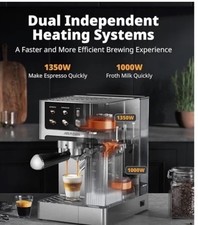AIRMSEN Bean-to-Cup Coffee Machine with Grinder & Milk Frother, 20 Bar, 1.7L Built-in Coffee Machine price