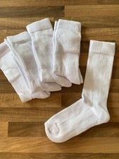 5 Pack Unisex White Ribbed Socks Multipack Set Brand New Women's Socks Set price