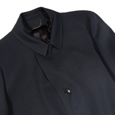 LONDON FOG Men's Size 46R Navy Blue Polyester Stripe-Lined Trench Coat Overcoat Men's Trench Coat price