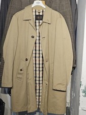 Daks Men's Beige Raincoat Trenchcoat 40", L52", IS23", 51% Cotton Men's Trench Coat price