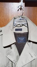 Vtg USA Botany 500 Men’s Tan Trench Coat Double Breasted Belted Lined Size 46R Men's Trench Coat price