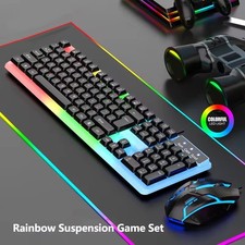 UK Gaming Keyboard And Mouse Set RGB LED USB For PC Laptop Xbox One PS4 PS5⭐️⭐️ Keyboard - Mouse price