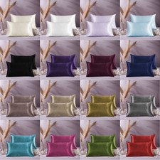 2 Pack Satin Silk Pillowcase For Hair & Skin Pillow Cases Cushion Cover Bedding Pillowcase price
