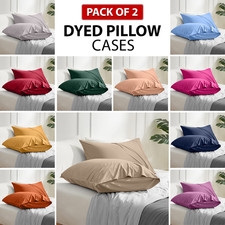 2 x Pillow Cases Luxury Housewife Extra Soft Pair Pack Plain Pillow Covers 50x75 Pillowcase price