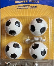 Soccer Ball Drawer Knobs Set 4 Sports Kids Room Cabinet Dresser Pulls NEW Baby Room Dresser price