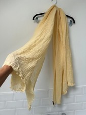 JOHN LEWIS Butter Yellow Linen Cotton Blend Pareo Scarf Sarong 192 x 96 cm Pareo price