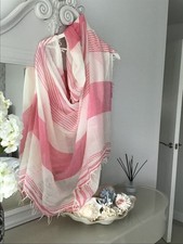 Beach pareo by Scotch and Soda in pink and white in excellent condition Pareo price