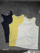 Girls Summer Vest Tops Pack Of 3 Age 11 Years Girls' Undershirt price