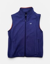 Vineyard Vines Boy's Harbor Fleece Vest Nautical Navy Size L - 16 Boys' Vest price