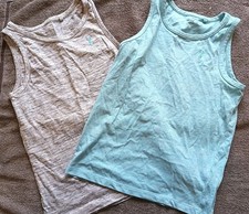 Two Vest Tops - Boys. Next. Age 10 years. Light blue and Grey. Boys' Vest price