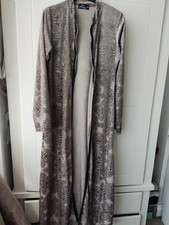 Long Zipped Dress/Abaya 56 With Velvet Design , New Abaya price