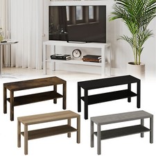 2 Tier TV Bench Entertainment Media Stand Cabinet Wooden Storage Display Unit TV Unit / Stand price