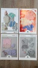 Bundle of 4 UKHKA Knitting Patterns DK Baby Girls Boys Cardigans Hats Brand New Boys' Cardigans price