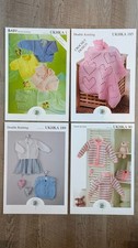 Bundle of 4 UKHKA Knitting Patterns DK Baby Blankets Girls Boys Cardigans New Boys' Cardigans price