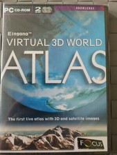 EINGANA VIRTUAL 3D WORLD ATLAS.LIVE ATLAS WITH 3D AND SATELLITE IMAGES.PC CD-ROM Atlas & Map Software price