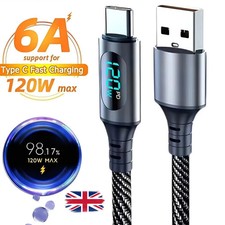 120w Fast USB Type-C Charging Cable Mobile Android Phone Charger Lead Display Mobile Phone Charger price