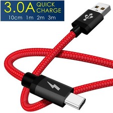Heavy Duty Quick Fast Charge USB Type C Data Phone Charger Cable Lead 2m 3m 1m Mobile Phone Charger price