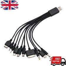 10 in 1 Universal USB Charger Cable For Mobile Phones iPhone Mp3 Nokia Samsung Mobile Phone Charger price