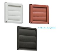 Extractor Fan Ducting Wall Gravity Flap Grille Ventilation White 4" 100MM Ventilation Fan price