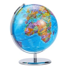 10'' World Map Globe On Metal Base Tabletop Rotating Earth Globe Educational Map & Globe price