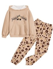 Arshiner Girls Clothing Sets Fall Outfits Crewneck 11-12 Years, Brown Print Girls' Clothing Set price