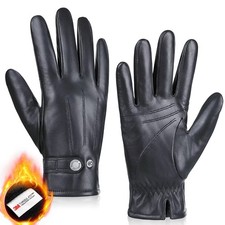 Genuine Sheepskin Leather Winter Warm Thinsulate Touchscreen Driving Motorcyc... Women's Gloves price