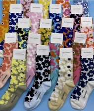 Women Marimekko Socks Color Retro Flower Middle Socks Suba Socks price