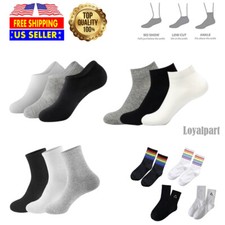 Lot 1-12 Pairs Mens Womens Ankle Socks Sport Cotton Crew Socks Low Cut Invisible Suba Socks price