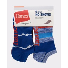 Hanes Originals Men's No Show Socks 6-Pairs Men's Shoe Size  6-12 Suba Socks price