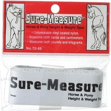 Tough 1 Sure Measure Horse and Pony Height/Weight Tape One Size, WHITE Height Measure price
