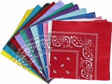 Bandana Paisley Print 100% Cotton Scarf Head Wrap Neck Headband Unisex Scarf price