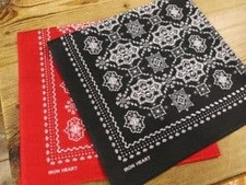 Iron Heart IHG-051 Bandana Set Black Red 21 inch Unisex Scarf price