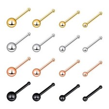 4Pcs/set Tiny Ball Nose Ring Stud Surgical Steel Bone Studs Nostril Piercing 20G Nose Stud price