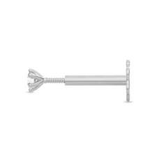 14K White Gold 0.11 Ct Diamond Nose Stud Screw Ring Piercing Pin 18 Gauge Nose Stud price
