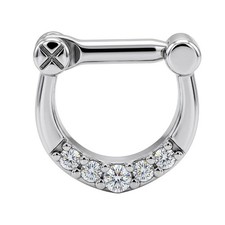 316L Surgical Steel Round CZ Septum Clicker Ring Nose Helix Daith Cartilage Hoop Nose Stud price