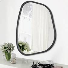Asymmetrical Mirror for Wall Irregular Oval Wood Frame Modern Unique Accent Wall Framed Mirror price