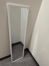 Medium wall mirror, elegant white frame, 4 feet 4 inches tall Framed Mirror price
