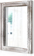 Rustic Wood Framed Wall Mirror - Decorative Rectangle for Home & Entryway Framed Mirror price
