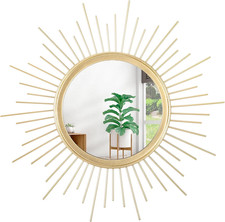 Gold Sunburst Wall Mirror - Modern Bohemian Decor for Any Room Framed Mirror price